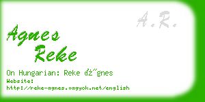 agnes reke business card